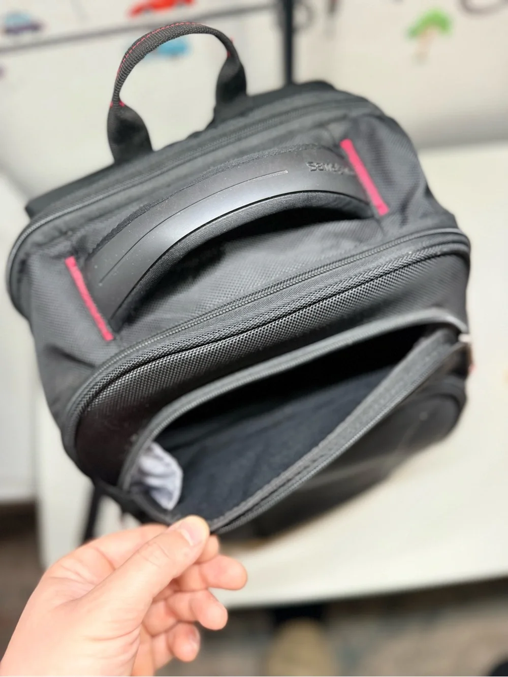 Samsonite Black Men's Backpack with Front Organizer Pockets